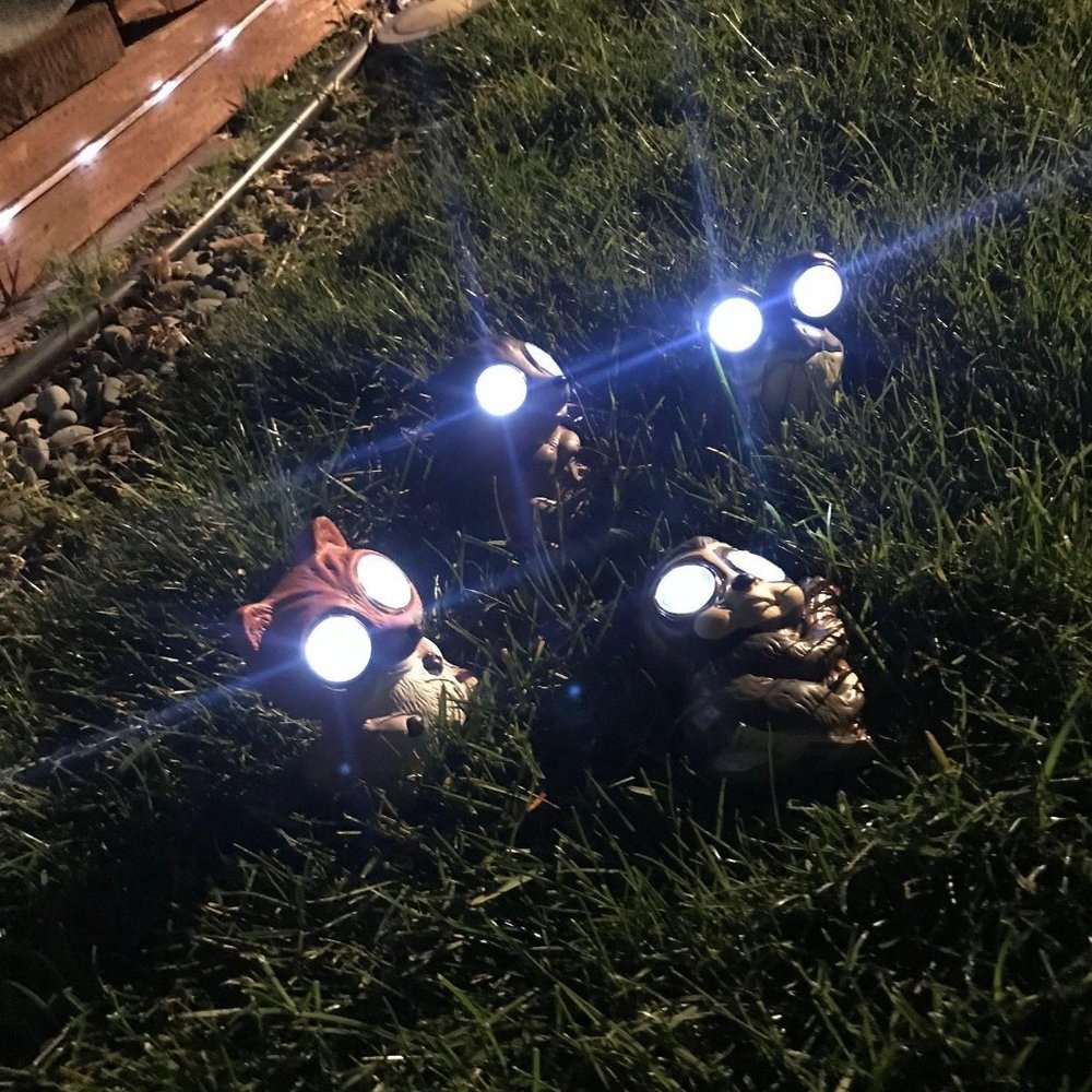 Set of 4 Solar Light Animal Garden Décor Outdoor - Picture 7 of 12